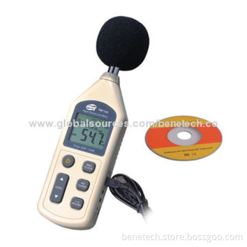 GM1356 Digital Sound-level Meter, 30-130dBa, 35-130dBc, USB Interface, Computer Recording Software